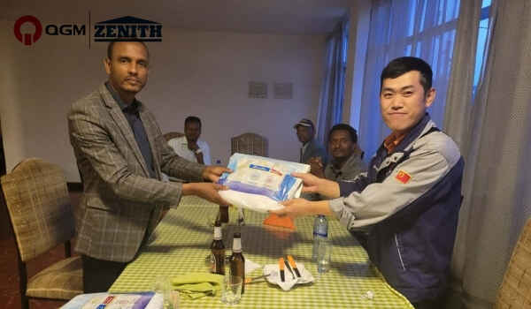 Нова производствена линия за машина за производство на блокове QGM QT6 е завършена в Nekemte за следвоенно възстановяване.